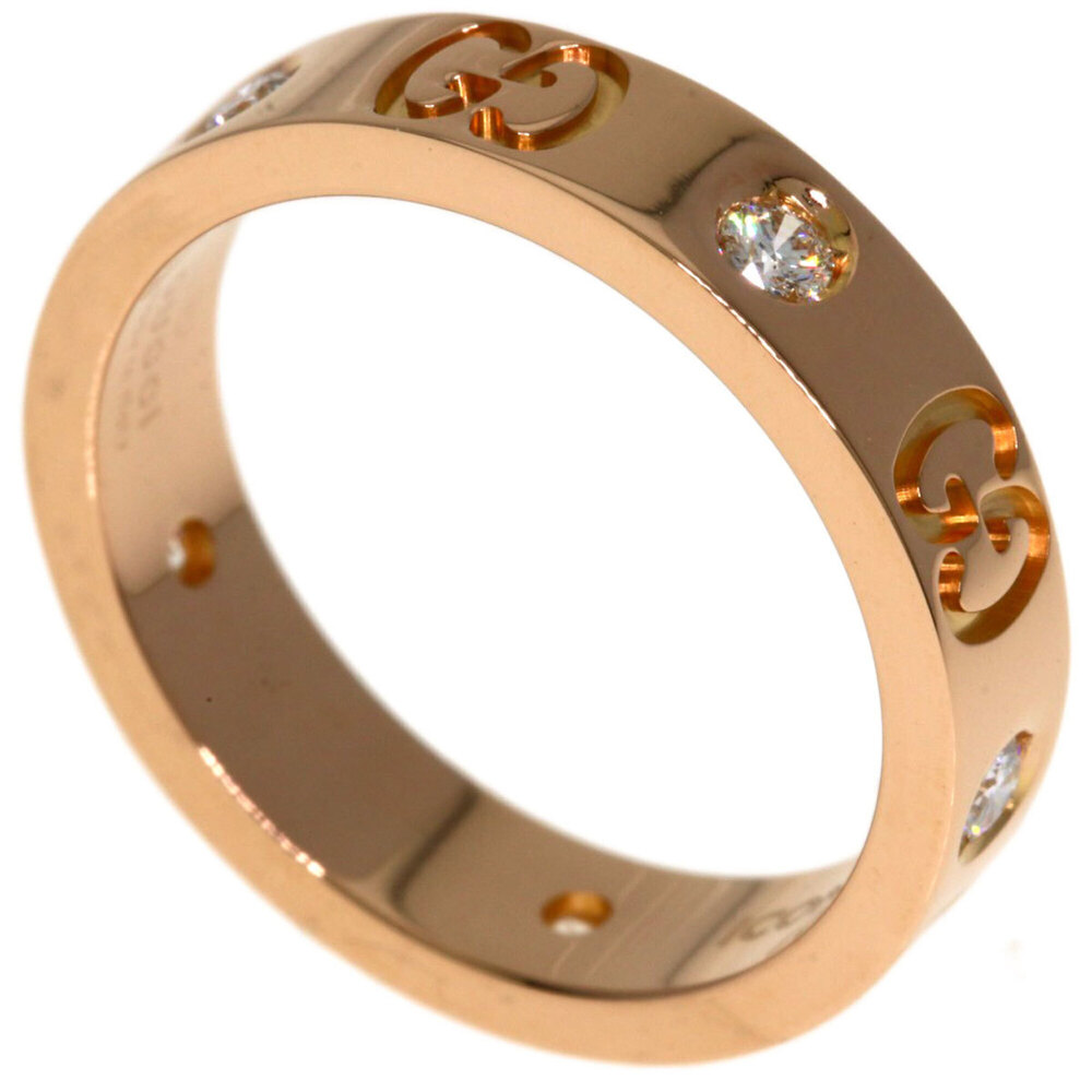 Gucci Icon Diamond Ring #8, 18K Pink Gold, Women's GUCCI